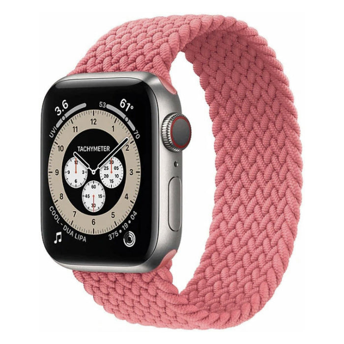 S-Pink Nylon Solo Loop Band Compatible with Apple Watch 42/44/45mm