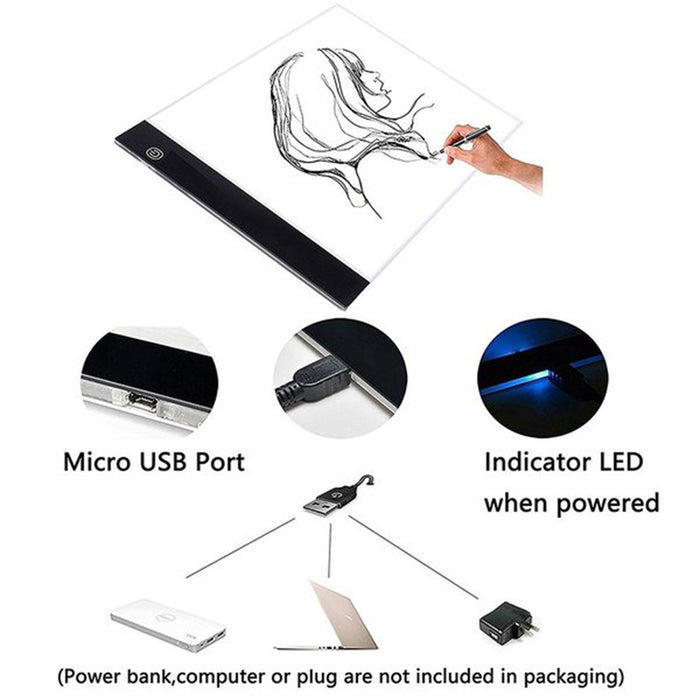 Non-Dimmable LED Writing Copying Board A4 Size USB Interface