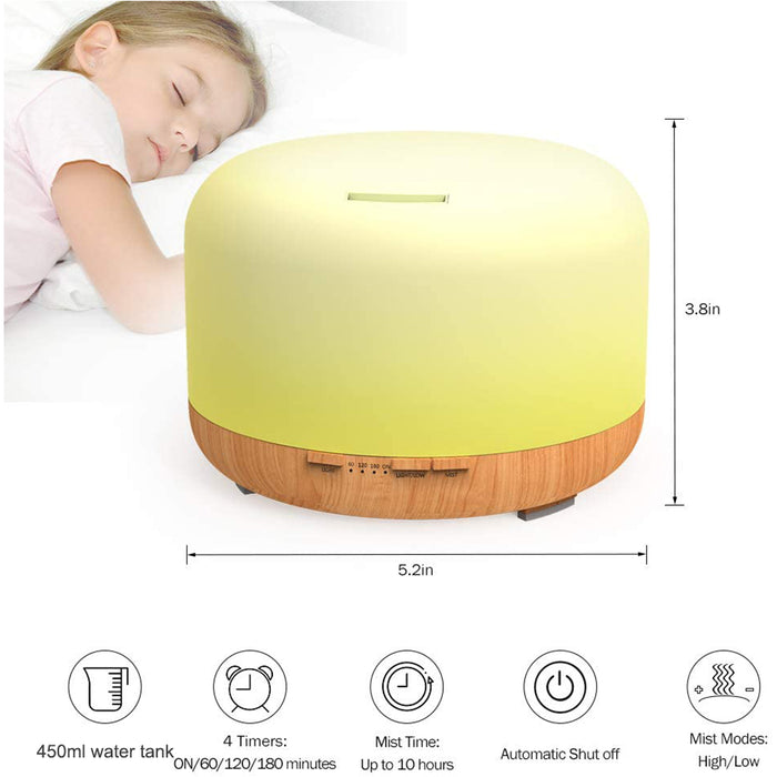Aroma Therapy Essential Oil Diffuser and Mist Humidifier- USB Powered