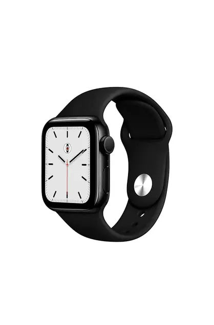 Premium Silicone Sports Band for Apple Watch 38/40/41mm - Black, L, Series 1-7 Compatible