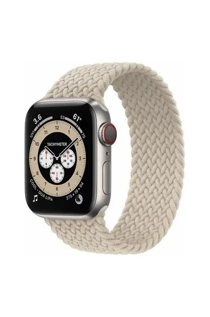 Adjustable Nylon Solo Loop Band for Apple Watch 38/40/41mm - L-White