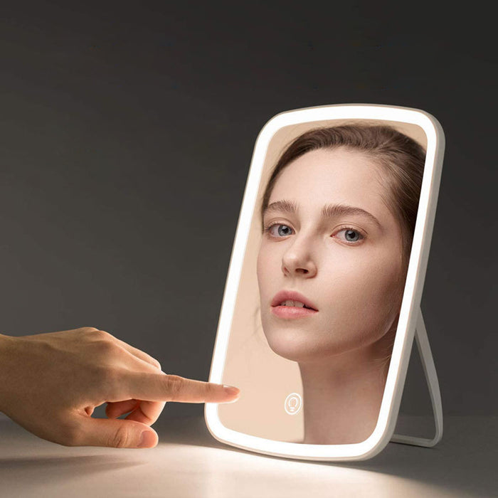 Adjustable Brightness LED Makeup Mirror- USB Rechargeable