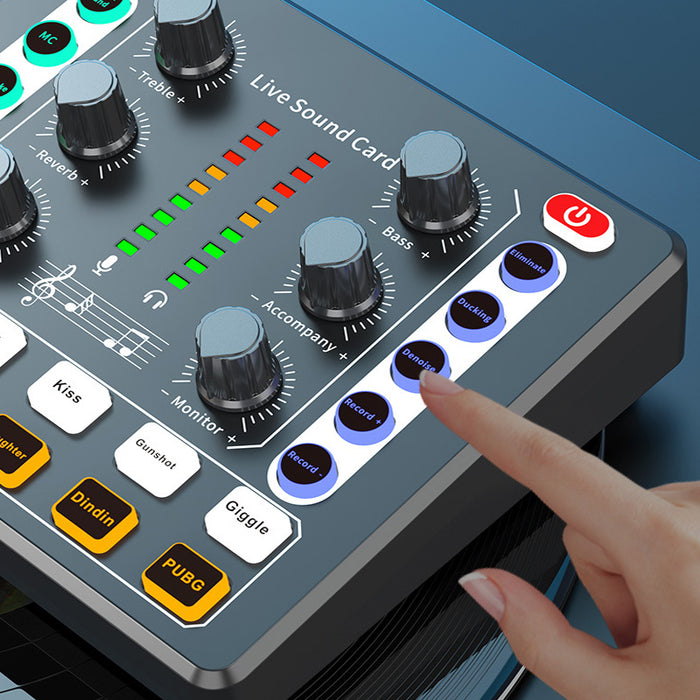 Noise Reduction Sound Card Digital Audio Mixer