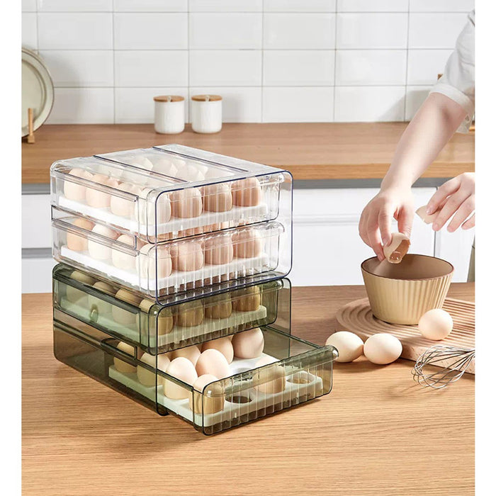 32 Grid Egg Storage Container Drawer