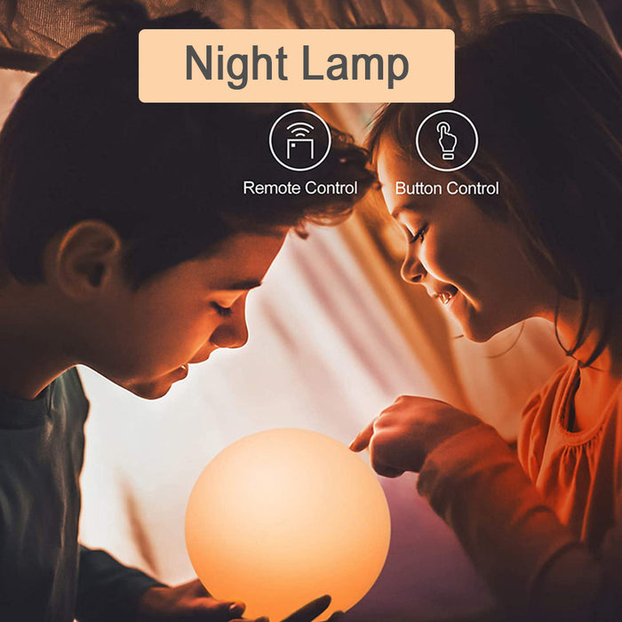 USB Charging LED Night Light Ball with Remote and Button Control