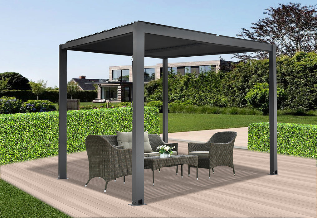 Louvered Aluminum Hardtop Rainproof Pergola 3x3m - North Island Urban Delivery ONLY