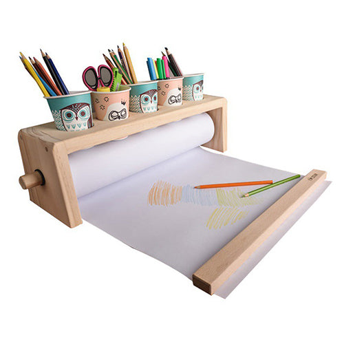 Wooden Drawing Paper Roll Dispenser - with 10m Paper Roll — Off The Back