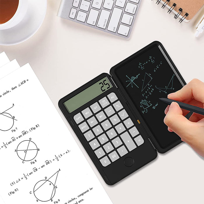 12-Digit Desktop Calculator with LCD Writing Screen- USB Charging