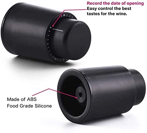 Reusable Wine Vacuum Stoppers With Time Scale