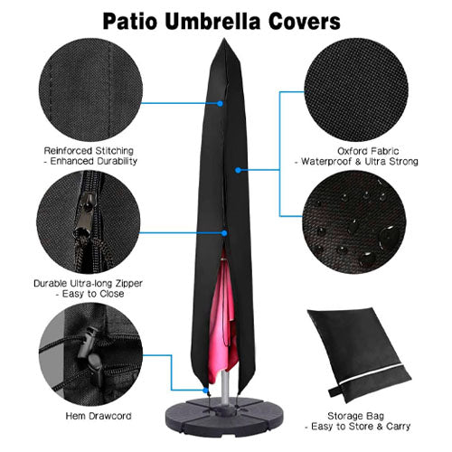 Outdoor Patio Umbrella Cover 265 Cm