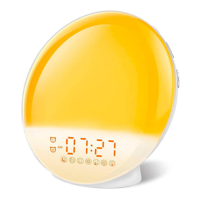 Plugged-In Wake Up Sunrise Simulation Alarm Clock