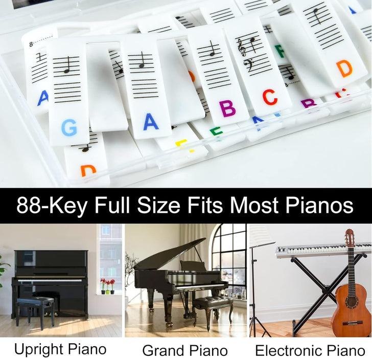 Removable Piano Keyboard Note Labels