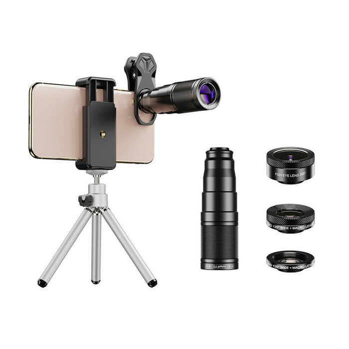 4-in-1 Mobile Phone Camera Lens Kit 22x Monocular Telescope