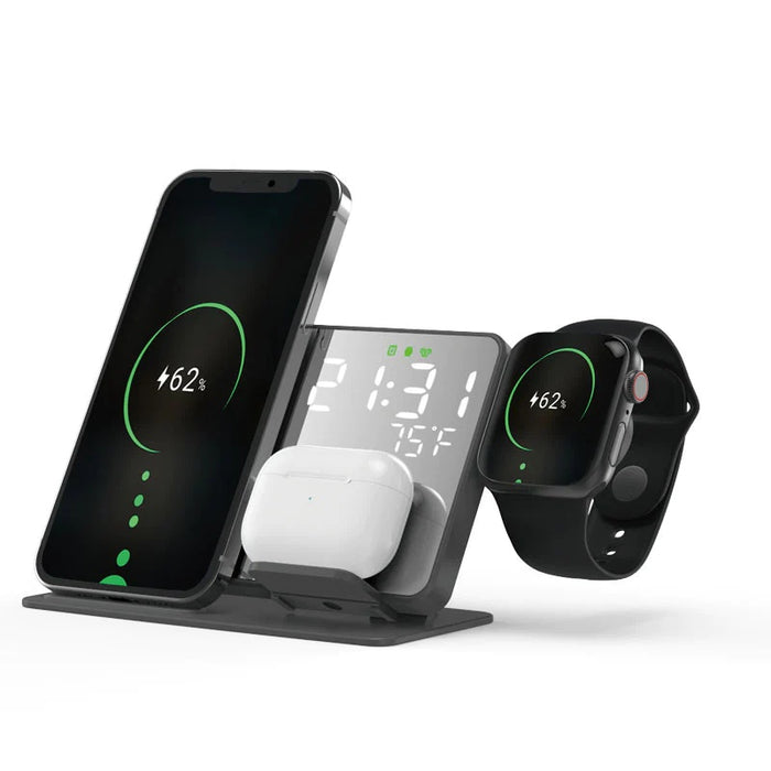 4 in1 Wireless Charger with Digital Clock