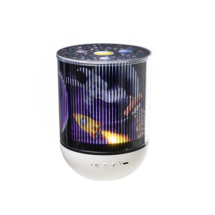 USB Rechargeable Rotating Night Lamp and Wireless Speaker