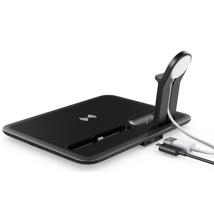 QI Enabled Wireless 3-in-1 Fast Charging Station- USB Powered