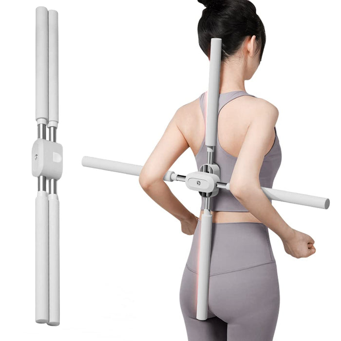 Yoga Stick Posture Corrector Stick Pink Grey