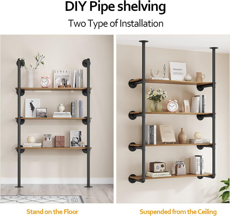 Industrial Iron Pipe DIY Shelf Brackets