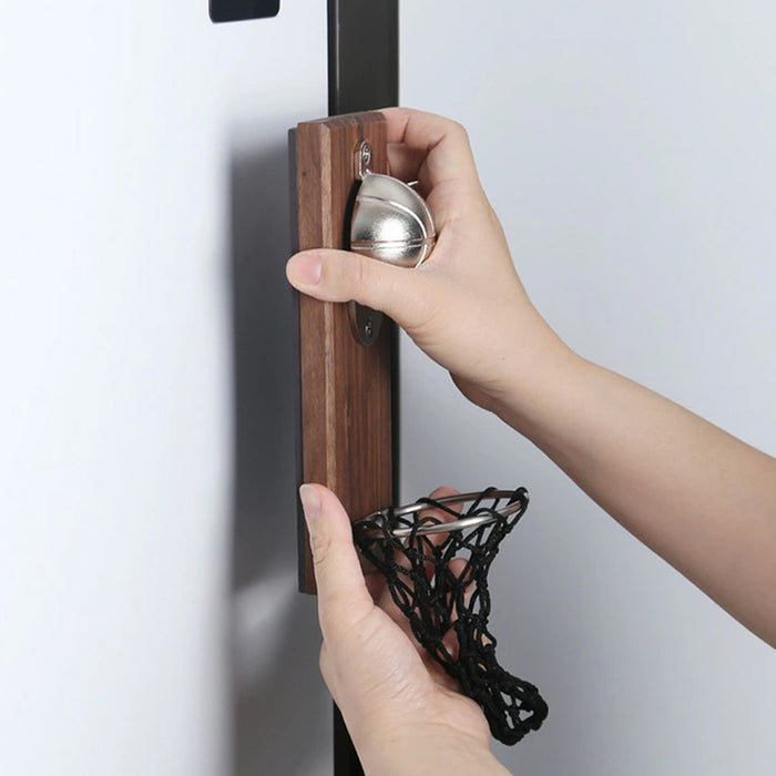 Wall Mounted Basketball Themed Bottle Opener with Catch Ring