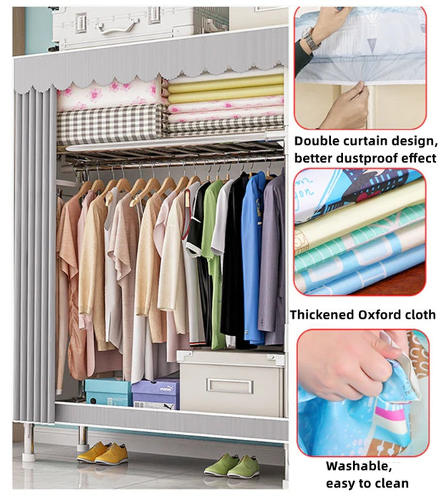 Portable Fabric Wardrobe Organiser - Small