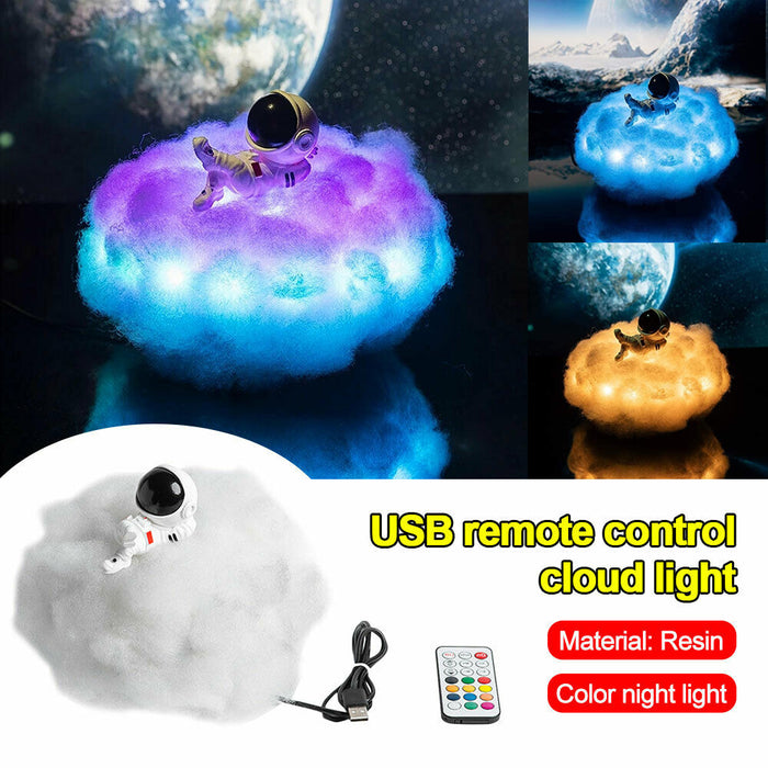 Colorful Clouds LED Astronaut Night Light- USB Plugged-in