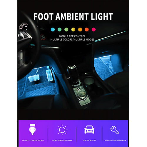 Car Interior Strip Light Kit With Remote Control