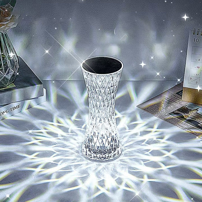 3D Crystal Touch Lamp for Home Decoration - USB Rechargeable