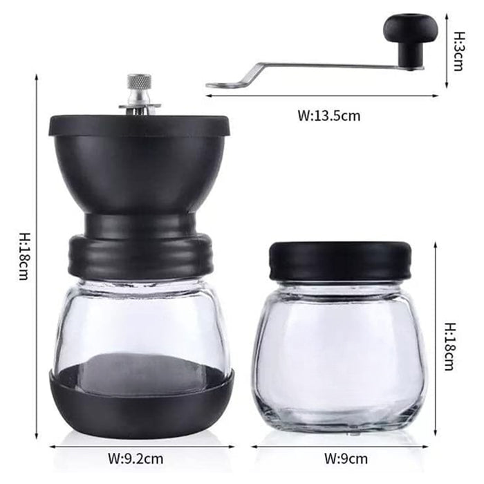 Portable Manual Coffee Grinder with Ceramic Burrs Hand Coffee Grinder