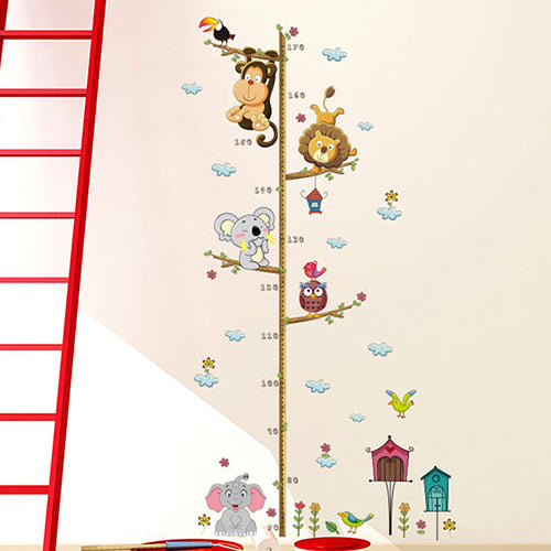 Height Kids Wall Sticker Animal Tree