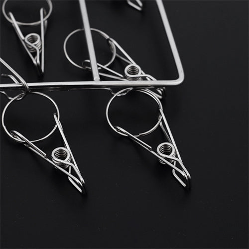 Stainless Steel Clothes Hanger With 36 Clips