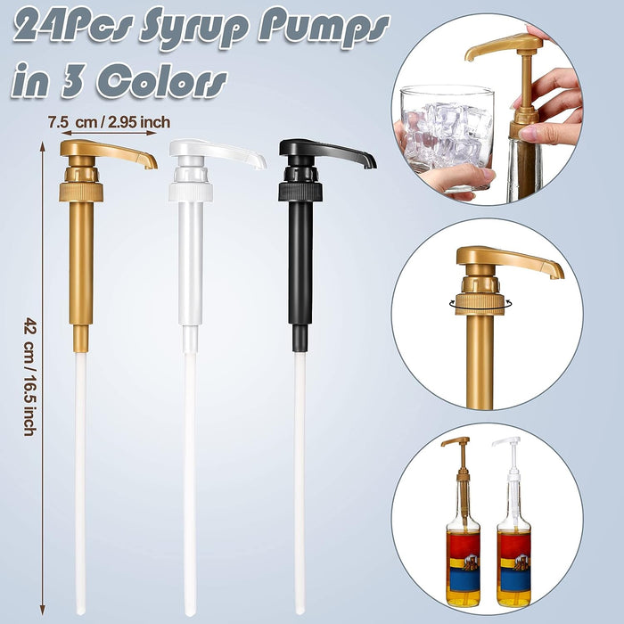 Syrup Pump Dispenser Pumps - 4 Pack