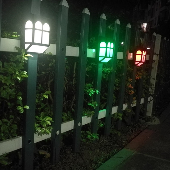 7 Light Colors Solar Powered Outdoor LED Fence Lights