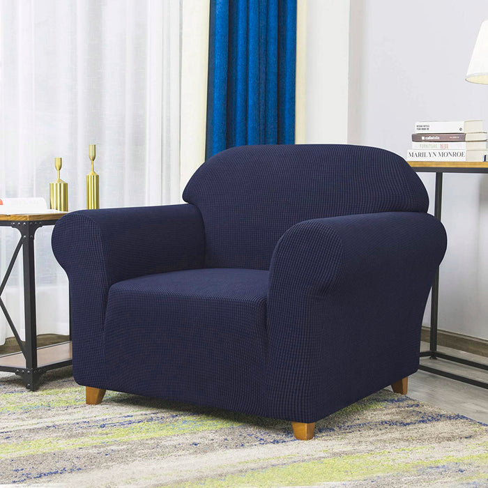 High Stretch Sofa Cover One Seat-Blue