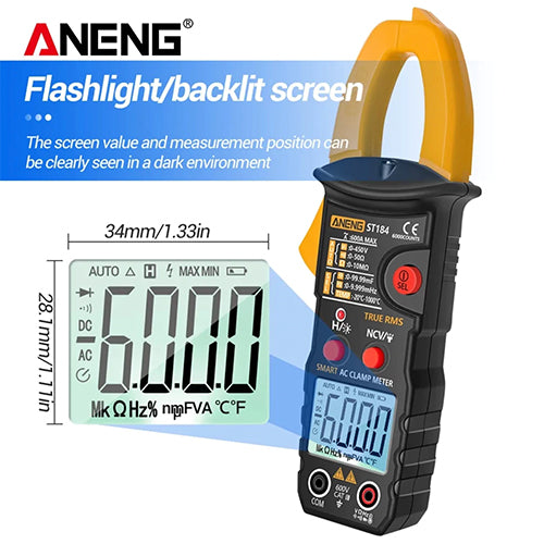 St184 Digital Clamp Multimeter 6000 Counts