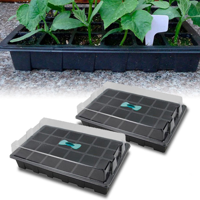 24 Cell Garden Propagator With Drainage Holes 2 Pack