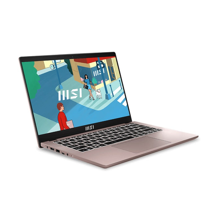 MSI Modern 14 C13M 14" FHD i7 60Hz 16GB 512BG Win11 Pro Gaming Laptop Beige Rose