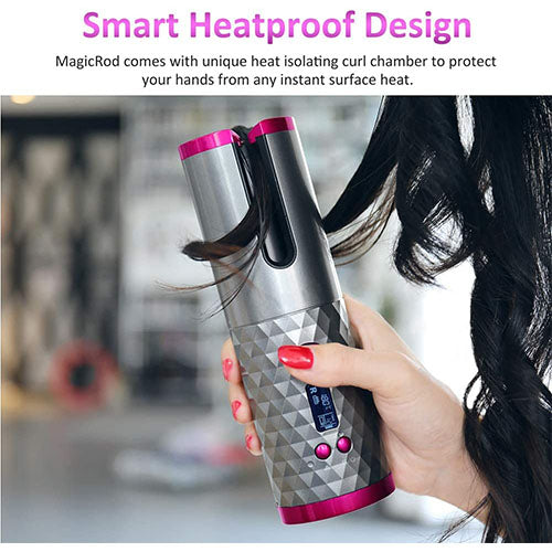 Cordless Auto Rotating Hair Curler 6 Adjustable Low Heat Setting's