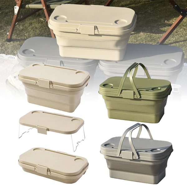 Collapsible Picnic Basket with Lid