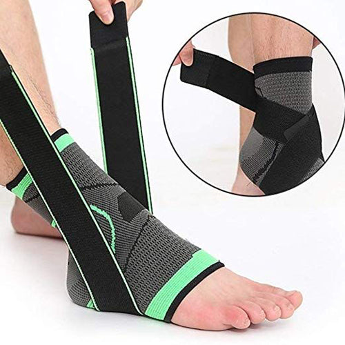 Breathable Nylon Adjustable Ankle Brace Large