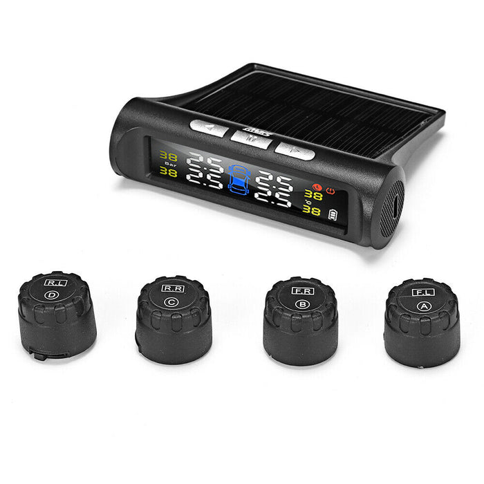 TPMS Solar Powered Wireless Tire Pressure Monitor External Tire Monitoring System