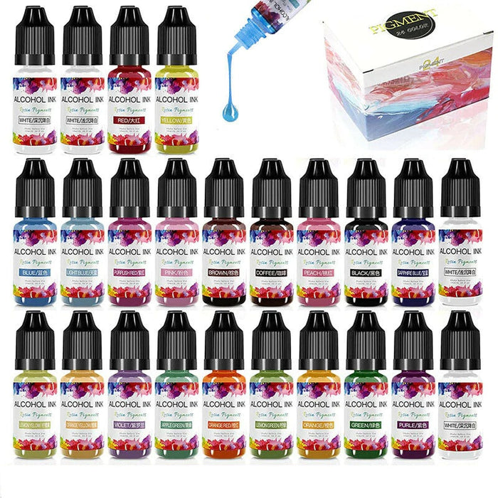 24 Bottle Colors Resin Pigment Kit