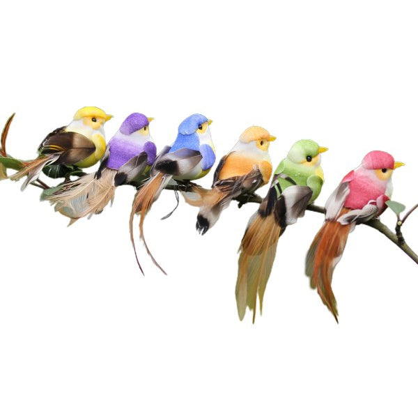 Artificial Feathered Bird Decorations