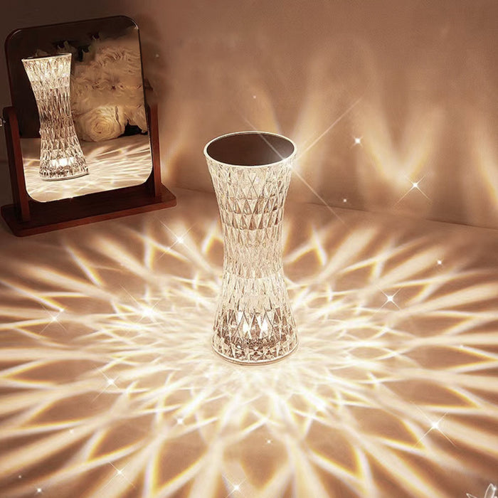 3D Crystal Touch Lamp for Home Decoration - USB Rechargeable