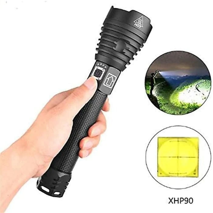 3000 Lumen LED Tactical Zoom Flashlight