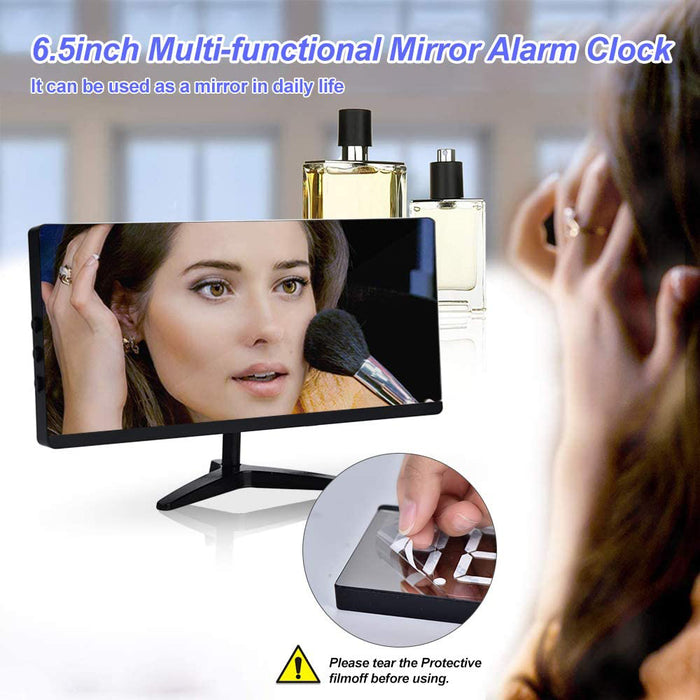 Frameless Touch Control Digital Alarm Clock- USB Interface