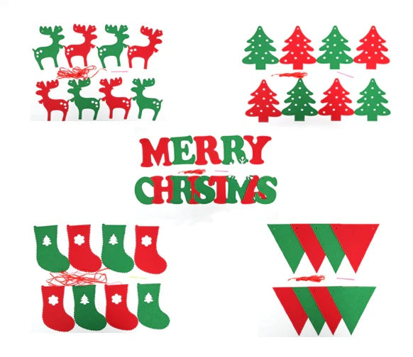 Merry Christmas Banner Decorations