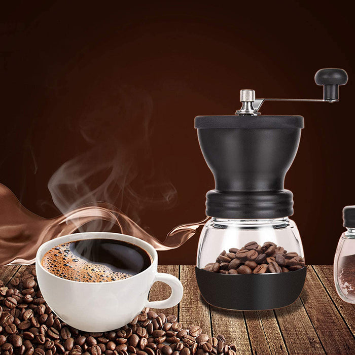 Portable Manual Coffee Grinder with Ceramic Burrs Hand Coffee Grinder