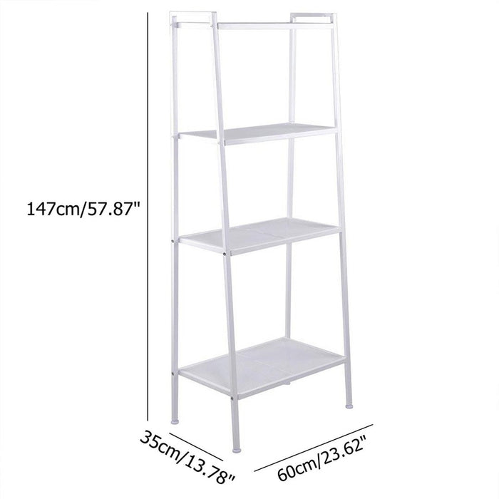 4 Tier Steel Mesh Ladder Shelf Display Rack