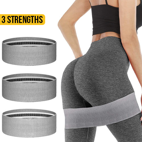 3 Pack Exercise Resistance Bands Hip Booty Bands Grey