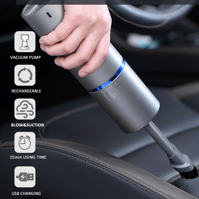 Multifunctional Mini Handheld Cordless Car Vacuum- USB Charging
